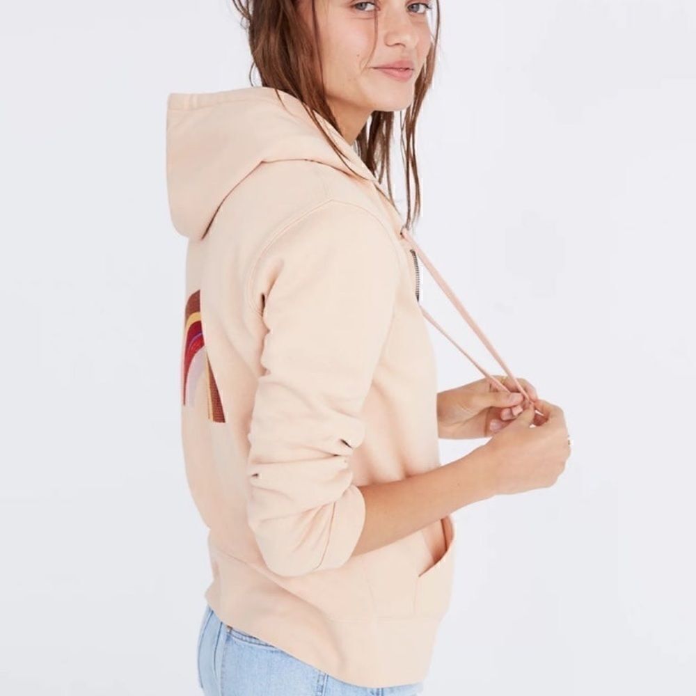 Miles By Madewell Embroidered Rainbow Hoodie Sweatshirt Women’s XS